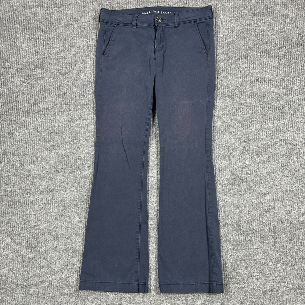 American Eagle Kick Boot Jeans Womens 10 Regular Denim Super Stretch Mid Rise